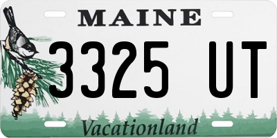 ME license plate 3325UT