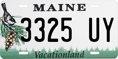 ME license plate 3325UY