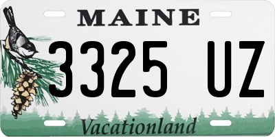 ME license plate 3325UZ