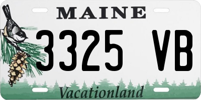 ME license plate 3325VB