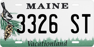 ME license plate 3326ST