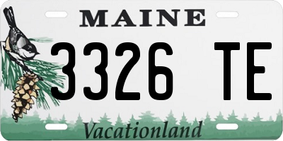 ME license plate 3326TE