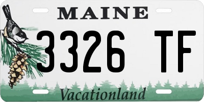 ME license plate 3326TF