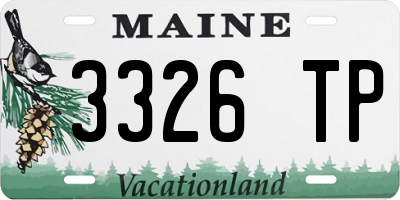 ME license plate 3326TP
