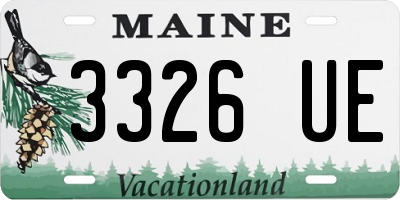 ME license plate 3326UE