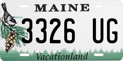 ME license plate 3326UG