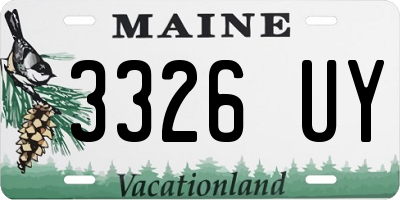 ME license plate 3326UY