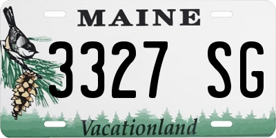 ME license plate 3327SG
