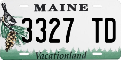 ME license plate 3327TD