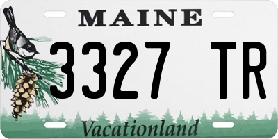 ME license plate 3327TR