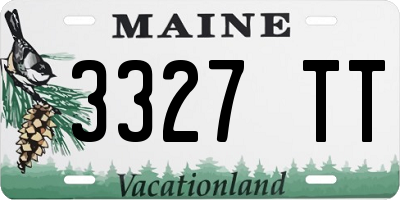 ME license plate 3327TT