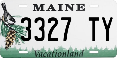 ME license plate 3327TY