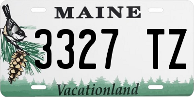 ME license plate 3327TZ