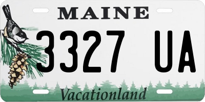 ME license plate 3327UA