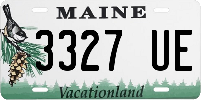 ME license plate 3327UE