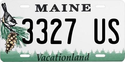 ME license plate 3327US