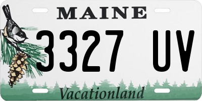 ME license plate 3327UV
