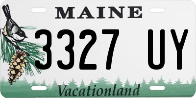 ME license plate 3327UY