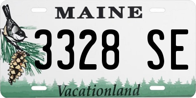 ME license plate 3328SE