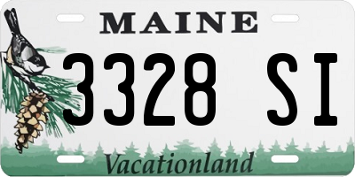 ME license plate 3328SI