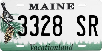 ME license plate 3328SR