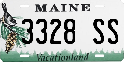 ME license plate 3328SS