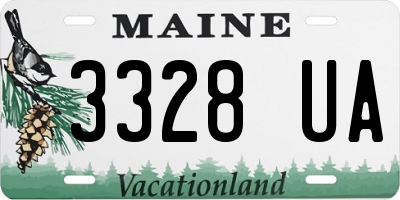 ME license plate 3328UA