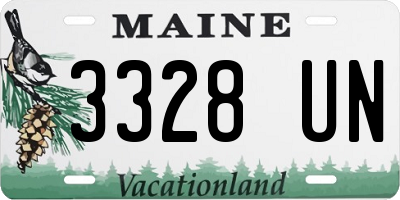 ME license plate 3328UN