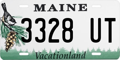 ME license plate 3328UT