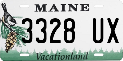 ME license plate 3328UX