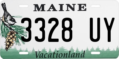 ME license plate 3328UY