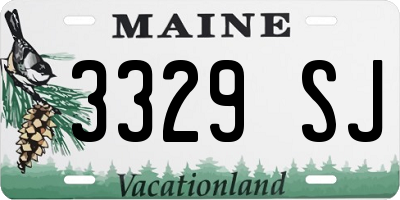 ME license plate 3329SJ