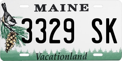 ME license plate 3329SK