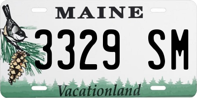ME license plate 3329SM