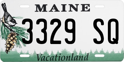 ME license plate 3329SQ