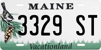 ME license plate 3329ST