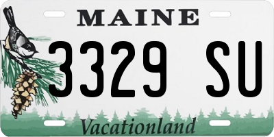 ME license plate 3329SU