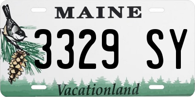 ME license plate 3329SY