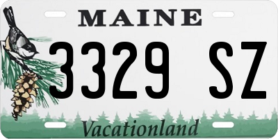 ME license plate 3329SZ