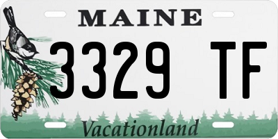 ME license plate 3329TF
