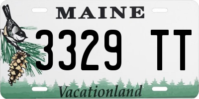 ME license plate 3329TT