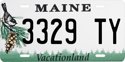 ME license plate 3329TY