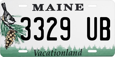 ME license plate 3329UB