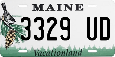 ME license plate 3329UD