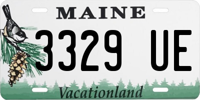 ME license plate 3329UE