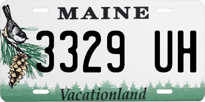 ME license plate 3329UH