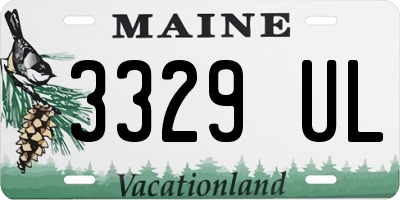 ME license plate 3329UL