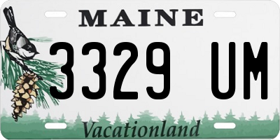 ME license plate 3329UM