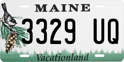 ME license plate 3329UQ