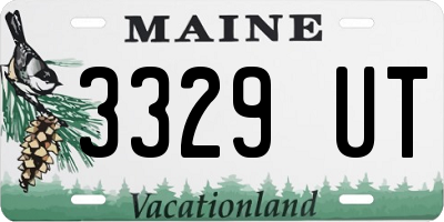 ME license plate 3329UT